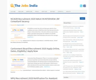 Thejobsindia.in(Government Jobs 2020) Screenshot