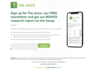 Thejuicenewsletter.com(The Juice) Screenshot