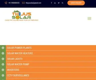 Thejussolar.com(THEJUS SOLAR POWER SOLUTIONS) Screenshot