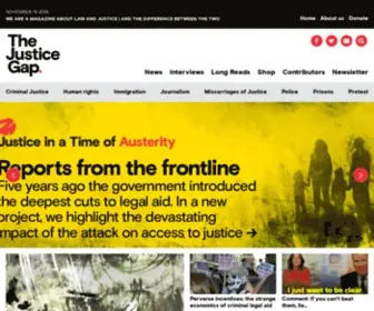 Thejusticegap.com(A magazine about law & justice) Screenshot