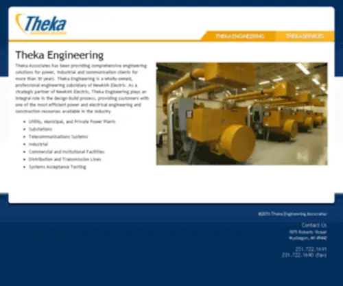 Theka-Engineering.com(Theka Engineering) Screenshot