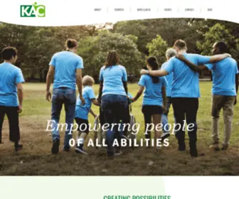 Thekac.com(Empowering People Of All Abilities) Screenshot