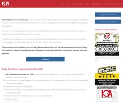 Thekba.org(The Katy Business Association) Screenshot