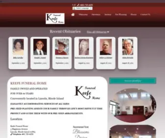 Thekeefefuneralhome.com(Keefe Funeral Home) Screenshot