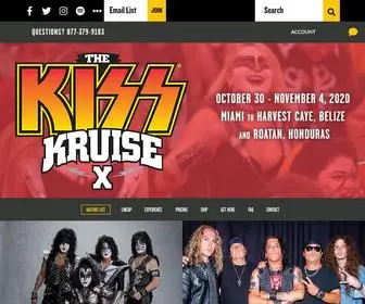 Thekisskruise.com(The KISS Kruise X) Screenshot