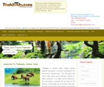 Thekkady.com(Hotels/Resorts in Thekkady) Screenshot