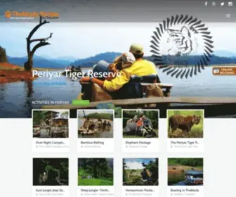 Thekkady.org(Online Booking for Local Thekkady and Eco Tourism Programmes in Periyar Tiger Reserve) Screenshot