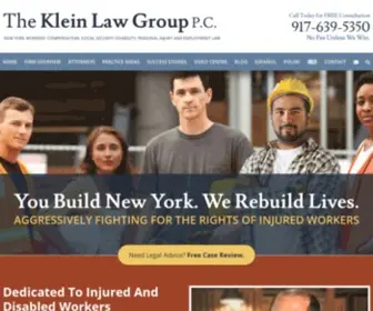 Thekleinlawgroup.com(NYC Workers Comp & Personal Injury Lawyers) Screenshot