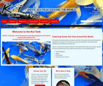 Thekoitank.com(The Koi Tank) Screenshot