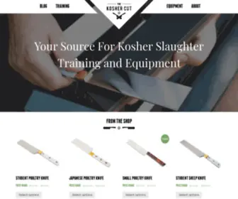 Thekoshercut.com(THE KOSHER CUT Your Source for Kosher Slaughter Training and Equipment) Screenshot