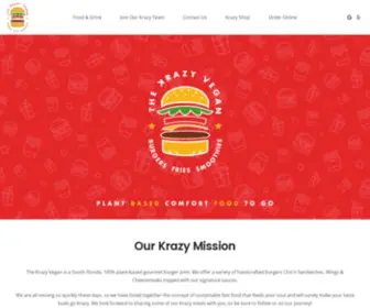 Thekrazyvegan.com(Plant Based Comfort Food To Go) Screenshot