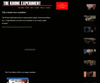 Thekroneexperiment.com(The Krone Experiment) Screenshot
