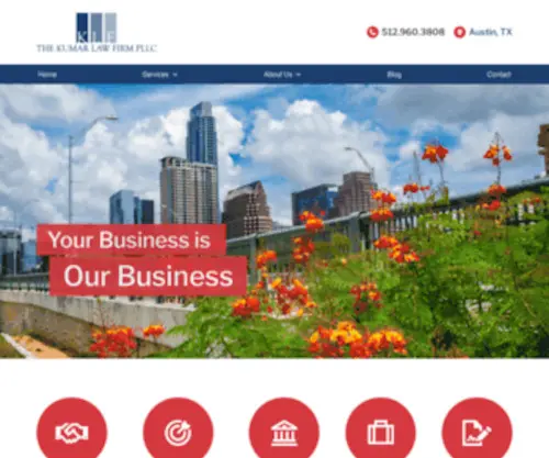 Thekumarlawfirm.com(Business Law and Corporate Law Attorney Austin TX) Screenshot