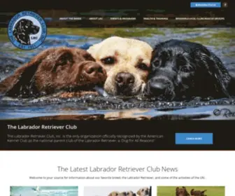 Thelabradorclub.com(The AKC Parent Club of the Labrador Retriever) Screenshot