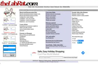 Thelabrat.com(Biotech Jobs and Research Resources) Screenshot