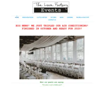 Thelacefactory.com(Wedding Venue) Screenshot