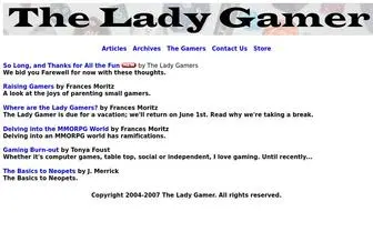 Theladygamer.com(The Lady Gamer) Screenshot