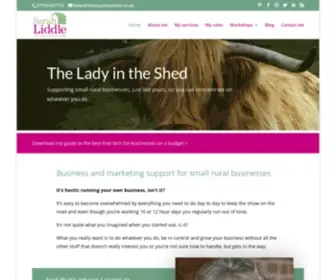 Theladyintheshed.co.uk(Marketing & Tech Support for Small Businesses) Screenshot