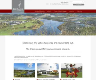 Thelakestauranga.co.nz(Build your dream home and have the dream lifestyle too. The Lakes) Screenshot