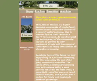 Thelakesweston.com(The Lakes in Weston) Screenshot