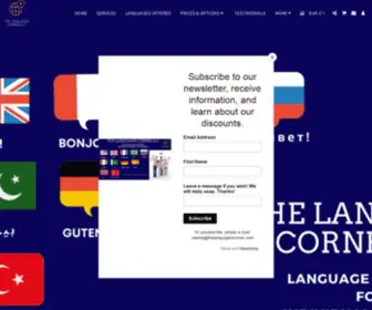 Thelanguagescorner.com(The Languages Corner) Screenshot