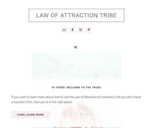 Thelawofattractiontribe.com(Law of Attraction Tribe) Screenshot