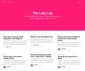 Thelazylog.com(The Lazy Log) Screenshot