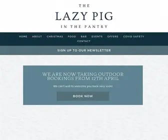 Thelazypiginthepantry.com(The Lazy Pig in the Pantry) Screenshot