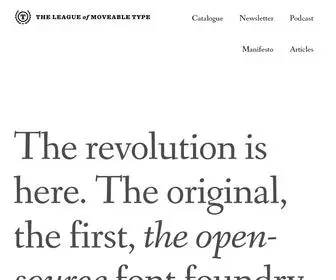 Theleagueofmoveabletype.com(The League of Moveable Type) Screenshot