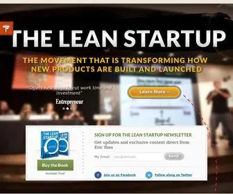 Theleanstartup.com(The Lean Startup) Screenshot
