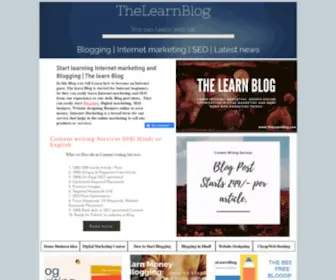 Thelearnblog.com(Internet Marketing Blog) Screenshot