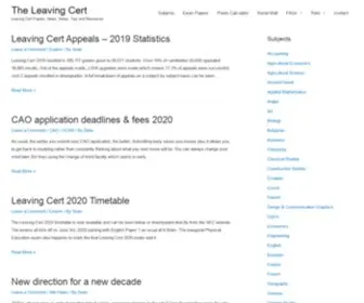 Theleavingcert.com(The Leaving Cert) Screenshot