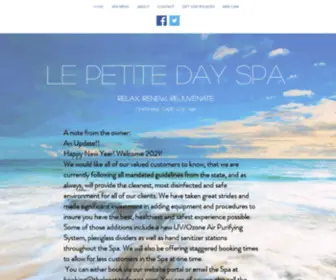 Thelepetitedayspa.com(HOME) Screenshot