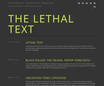 Thelethaltext.me(The lethal text) Screenshot