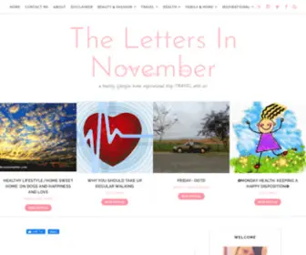 Thelettersinnovember.com(The Letters In November) Screenshot
