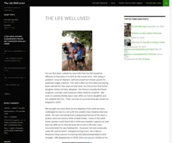 Thelifewelllived.net(The Life Well Lived) Screenshot