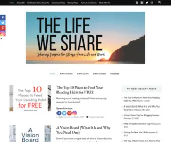 Thelifeweshare.com(The Life We Share) Screenshot