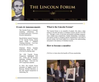 Thelincolnforum.org(The Lincoln Forum) Screenshot