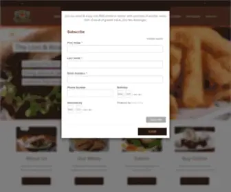 Thelionandrose.com(Restaurant & Pub) Screenshot