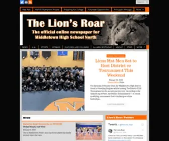 Thelionsroarmhsn.com(The news site of Middletown High School North) Screenshot