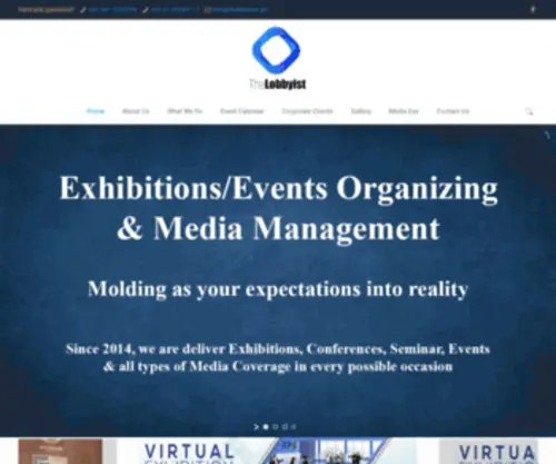 Thelobbyist.pk(Exhibitions, Events Organizing & Media Management) Screenshot