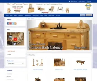 Thelogfurniturestore.com(Rustic Log Furniture for Cabin & Lodge Decor) Screenshot