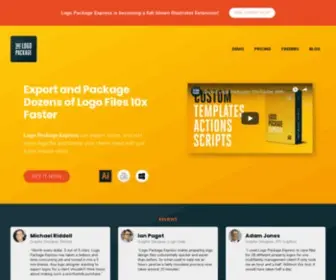 Thelogopackage.com(Designing a logo) Screenshot