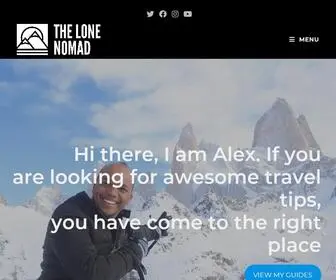 Thelonenomad.com(A Blog about Nomadic Travelling) Screenshot