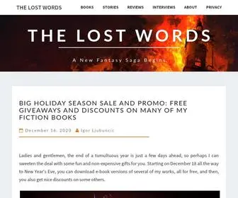 Thelostwordsbooks.com(A new fantasy saga begins) Screenshot