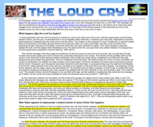 Theloudcry.org(The LOUD cry) Screenshot