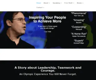 Thelugeman.com(Olympic Motivational Speaker Ruben Gonzalez) Screenshot