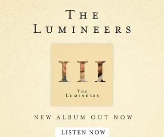 Thelumineers.com(The Lumineers) Screenshot