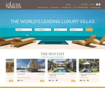 Theluxenomad.com(Luxury Villa Management and Bookings) Screenshot