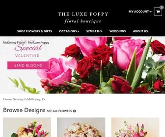 Theluxepoppy.com(McKinney Florist) Screenshot